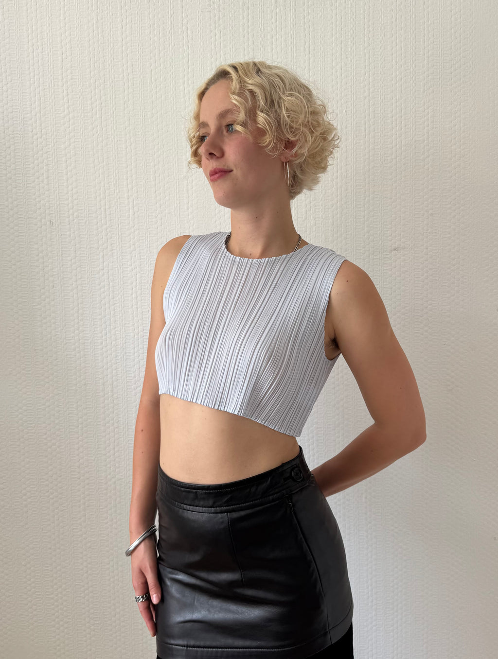 2011 Cropped Pleated Tank