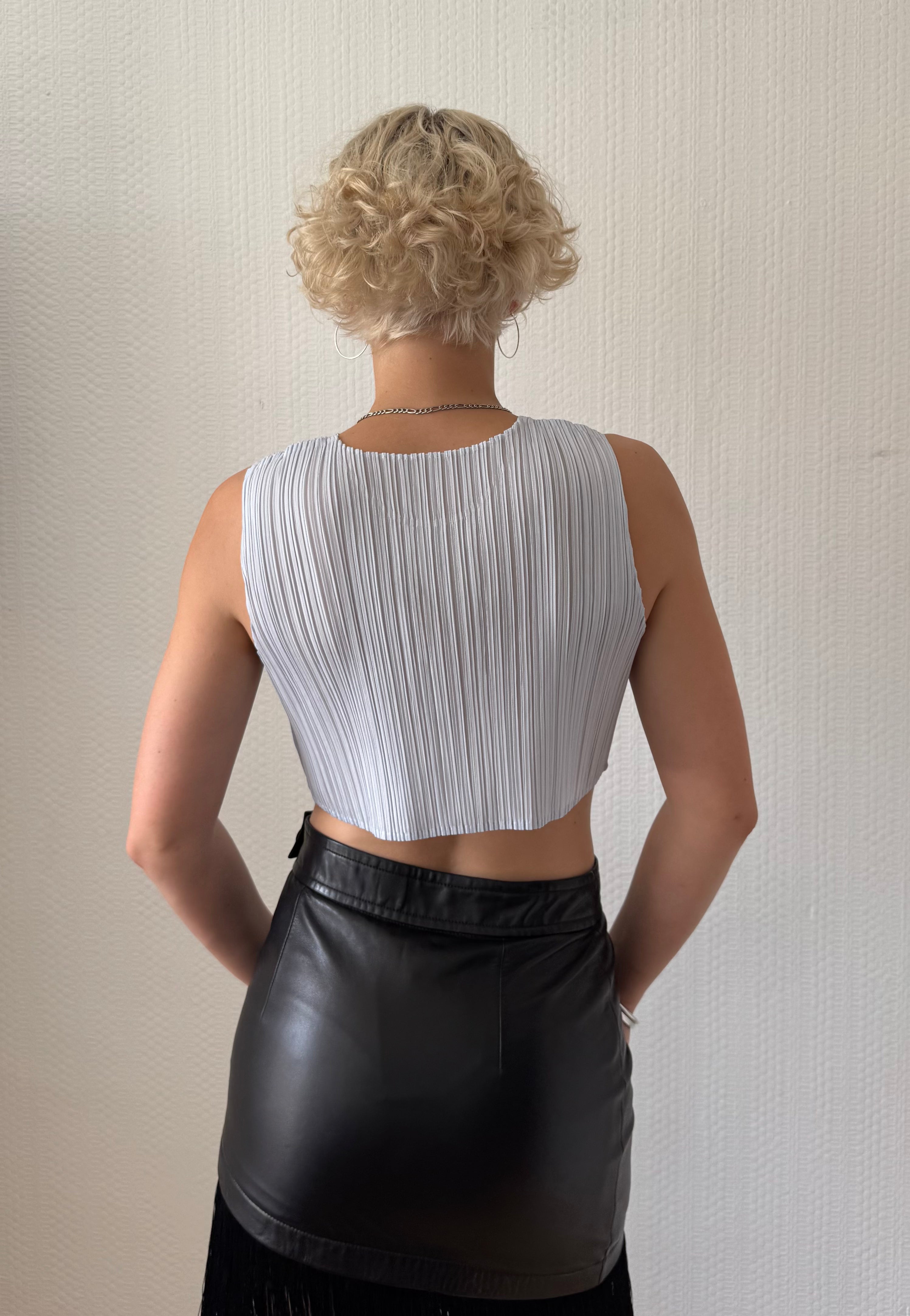 2011 Cropped Pleated Tank