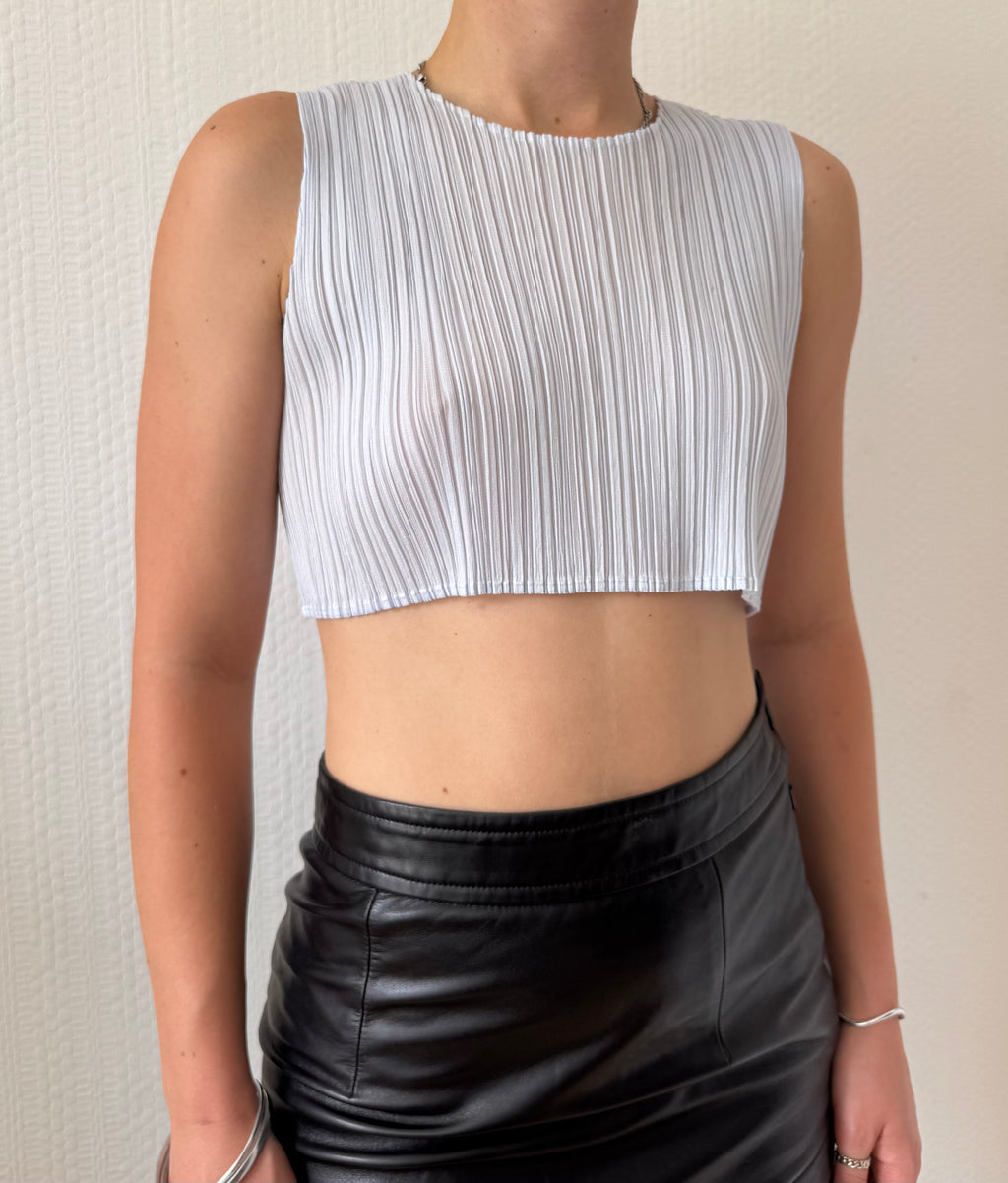 2011 Cropped Pleated Tank