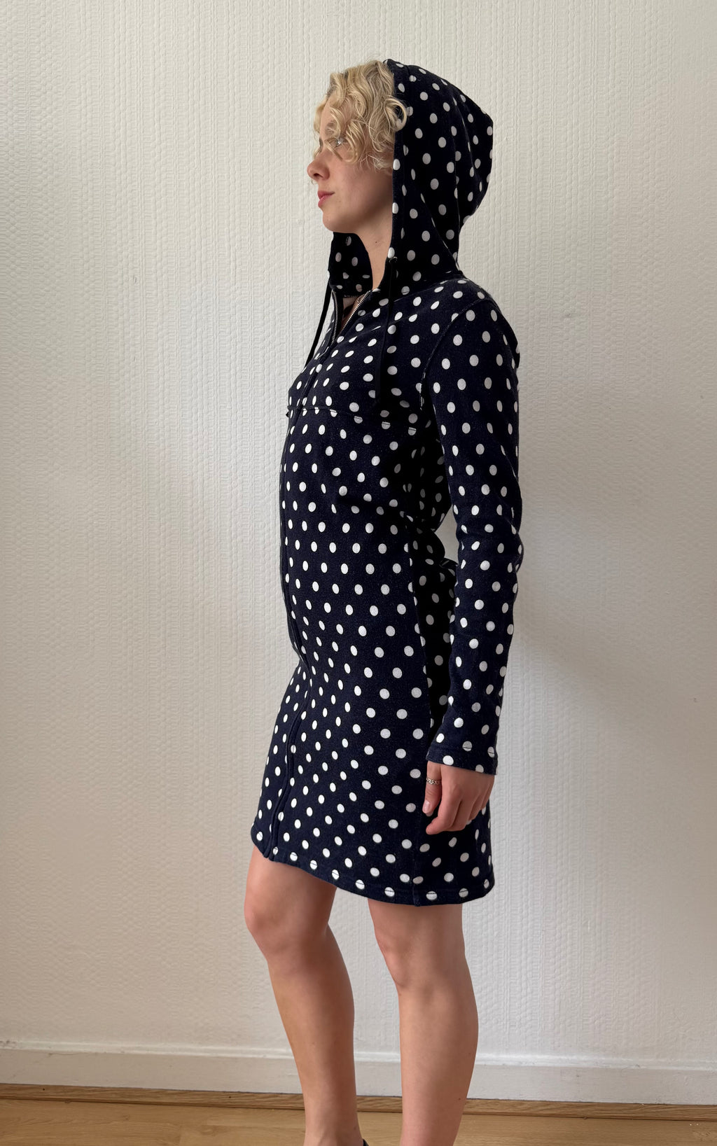 2012 Polka Dot Hoodie Dress