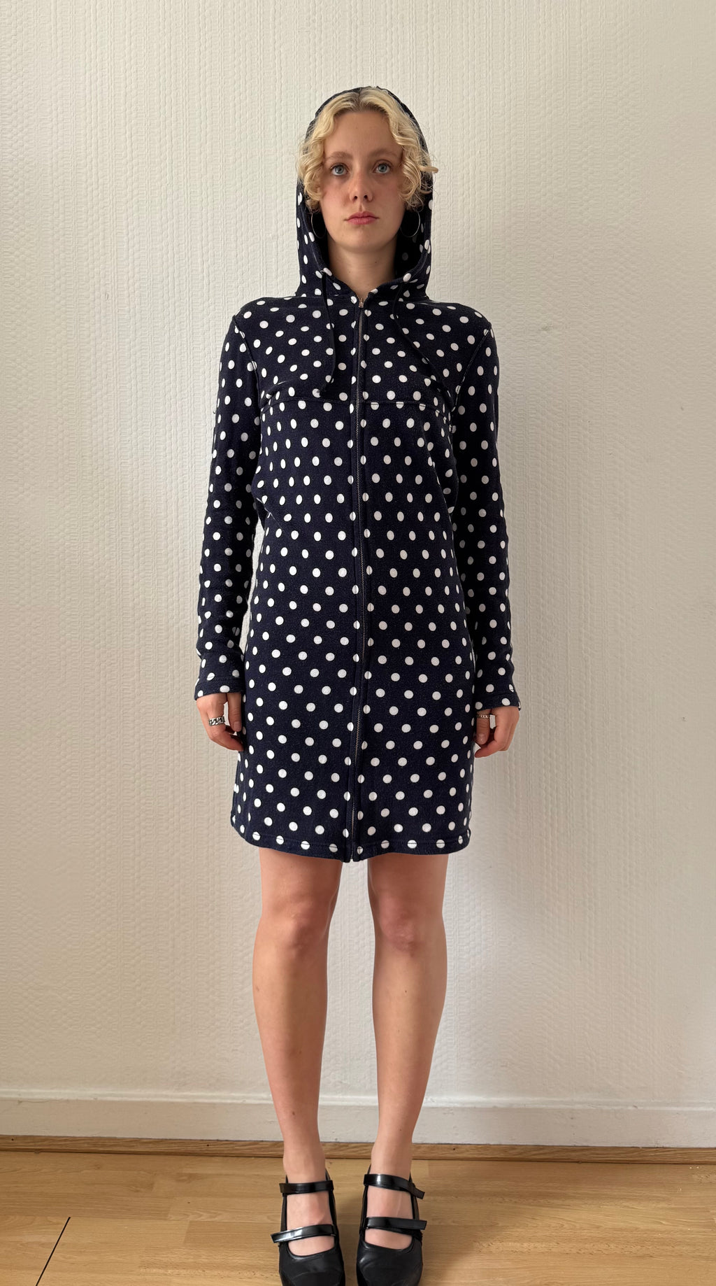 2012 Polka Dot Hoodie Dress
