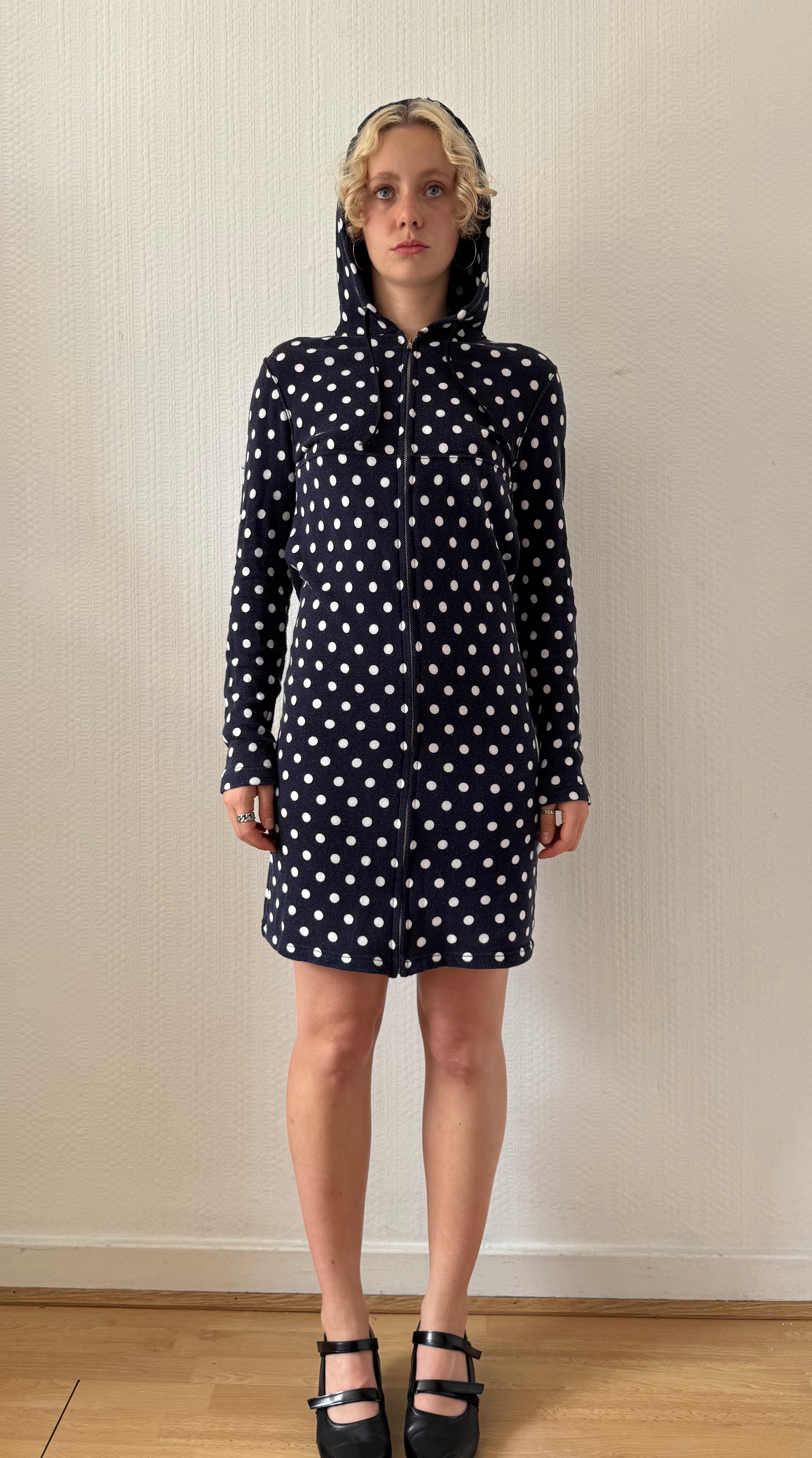 2012 Polka Dot Hoodie Dress