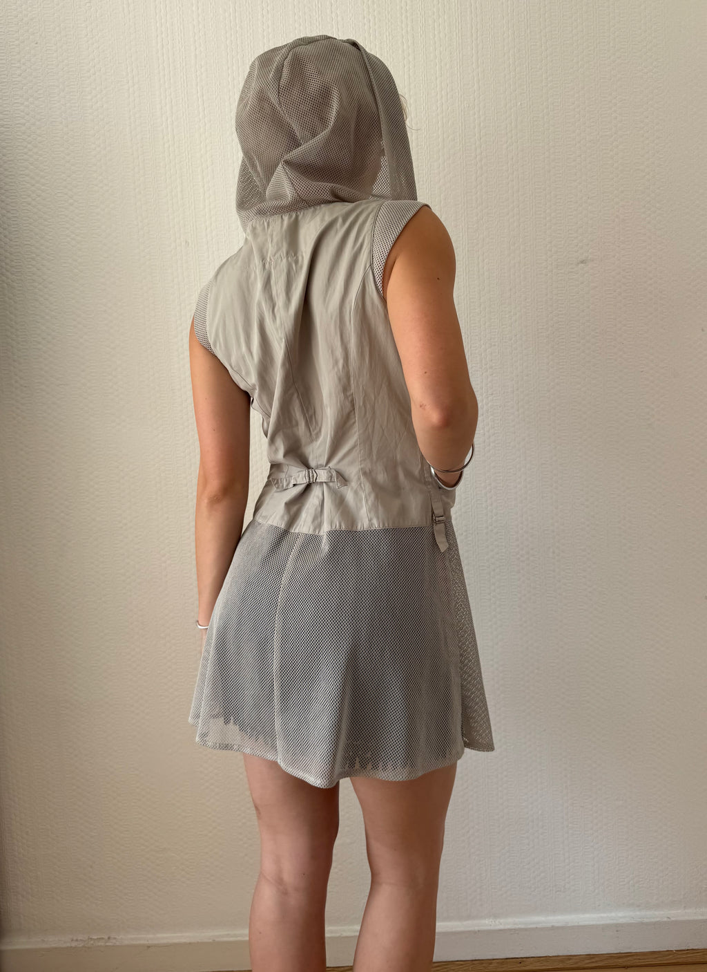Mesh & Nylon Hooded Jacket